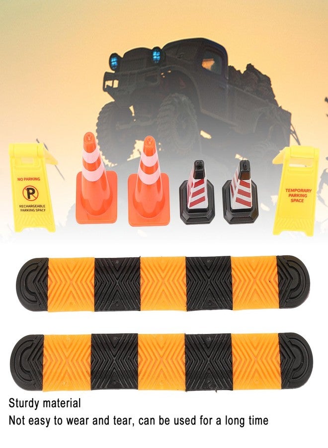 BTSEURY 1/18 1/24 Climbing Car Mood Piece Speed Bumps, Model Car Scene Accessories, Ice Cream Cones Warning Signs Model Car Scene Accessories for Scx24 - Image 2